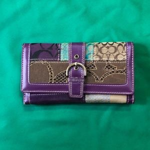 Purple Coach Wallet